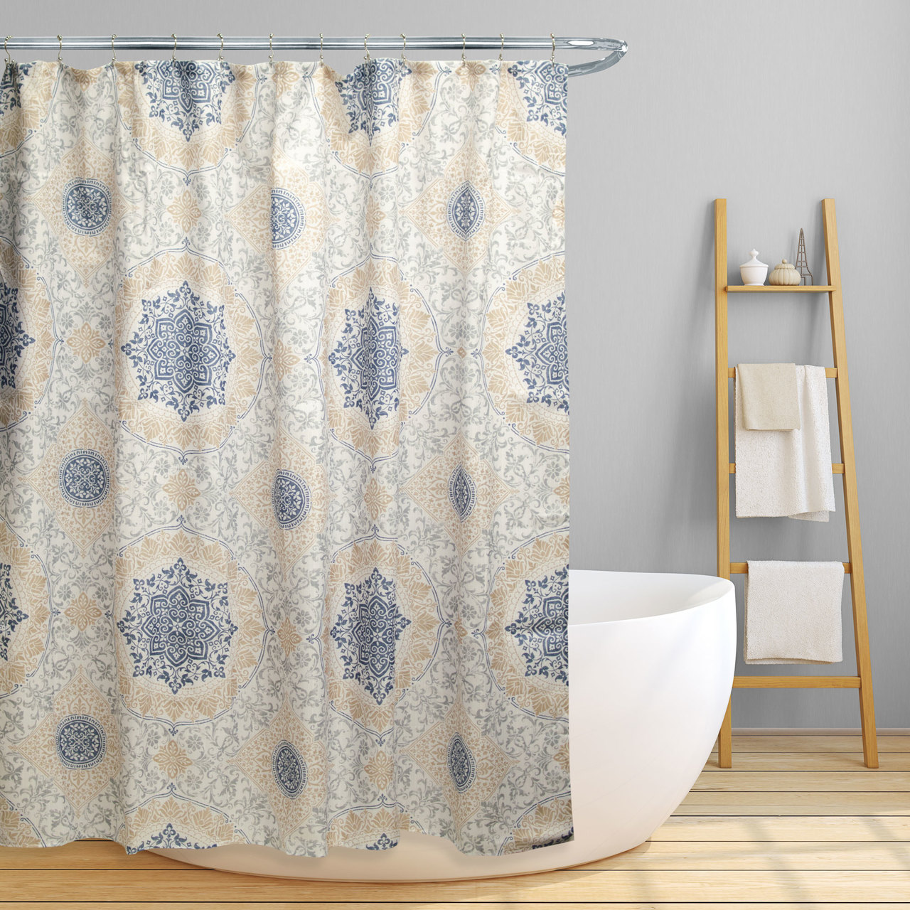 Shower Curtain Fabric Bath Decor Trendy Floral Beach Paisley 70x70 - Picture 23 of 58
