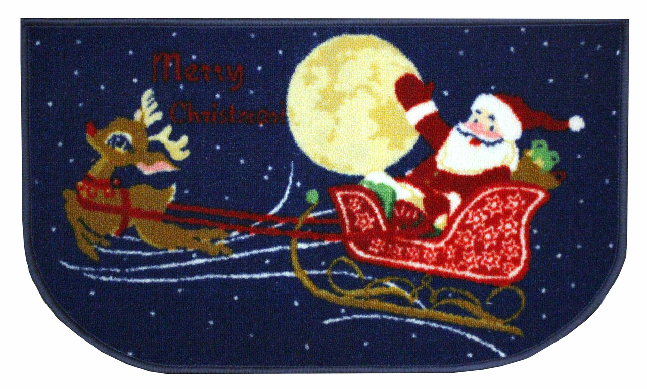 Christmas Kitchen Rug Holiday Decor Latex Back, Santa, Reindeer, Snowman, - Picture 17 of 21